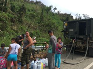 National Guard delivering water