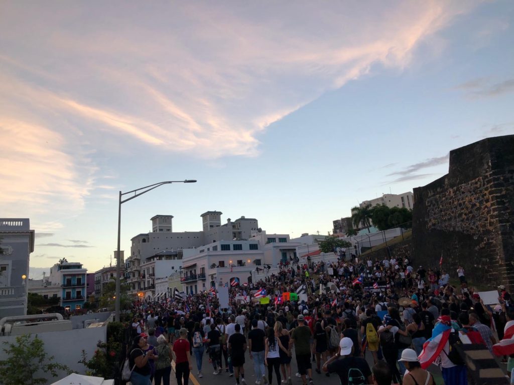 Protestors near the Capitol